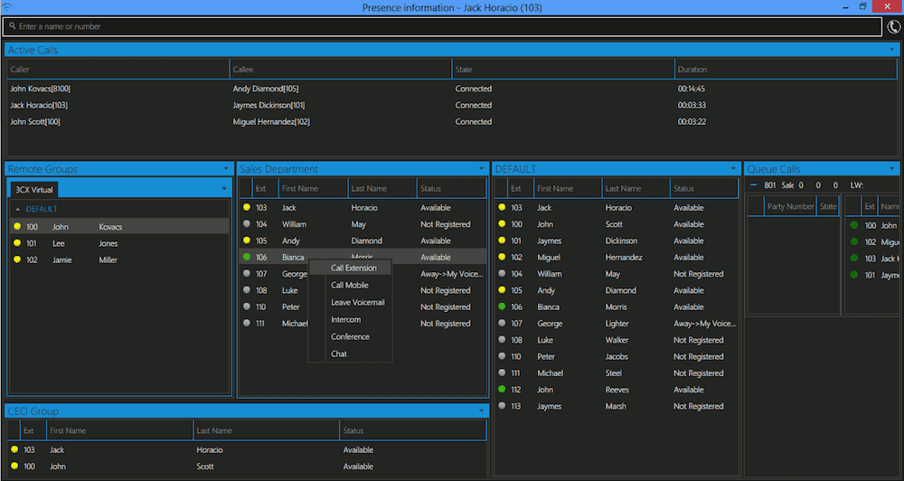 3CXPhone Interface