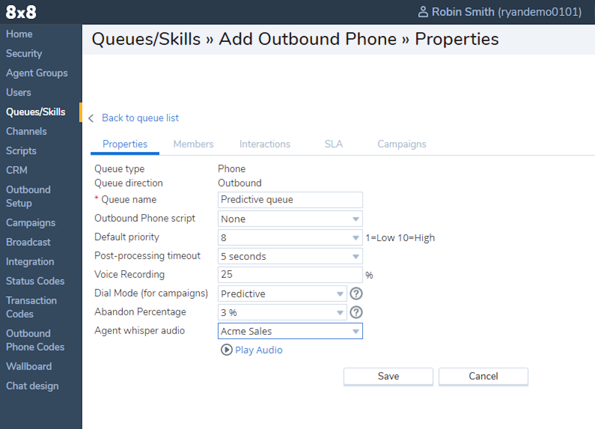 8x8 outbound dialer