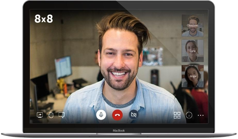 8x8’s video conferencing interface