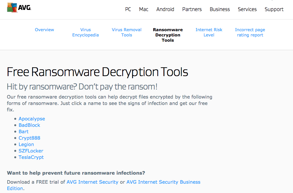 Avast Ransomware Decryption Tools 1.0.0.688 for mac download