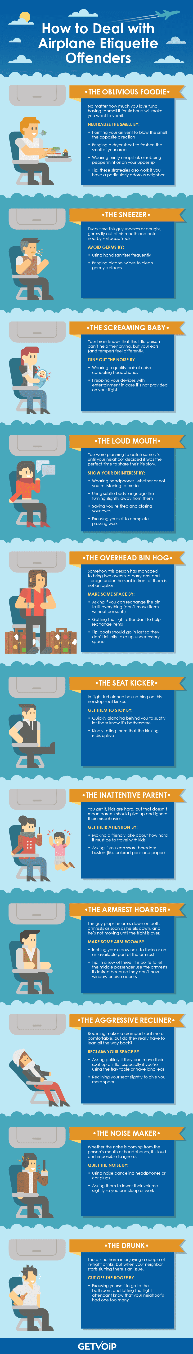 How to Deal with Airplane Etiquette Offenders