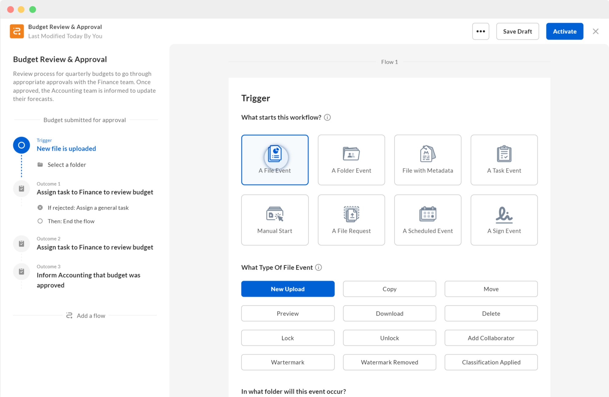 Box Create Workflow