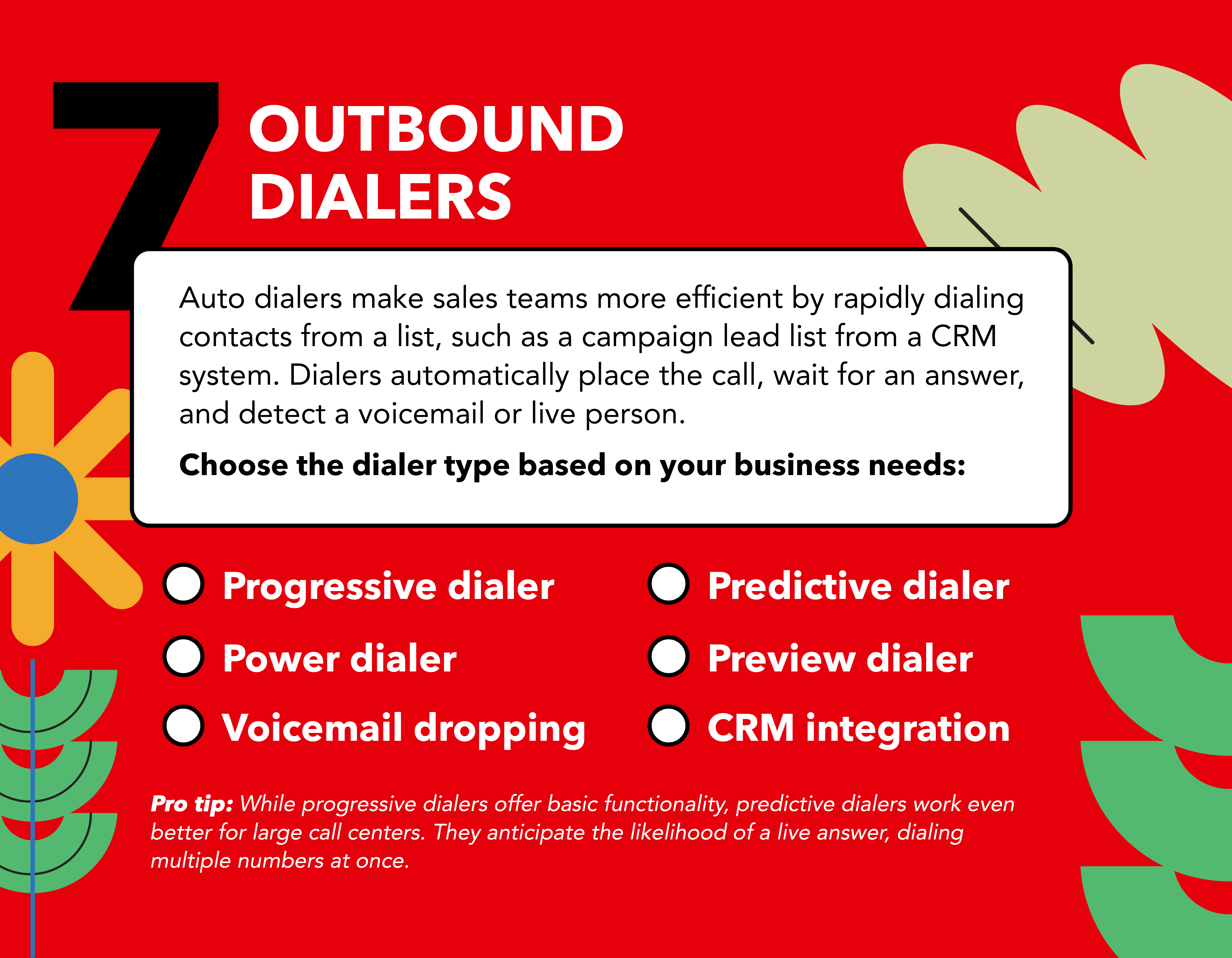 Contact center software requirements checklist - outbound dialers