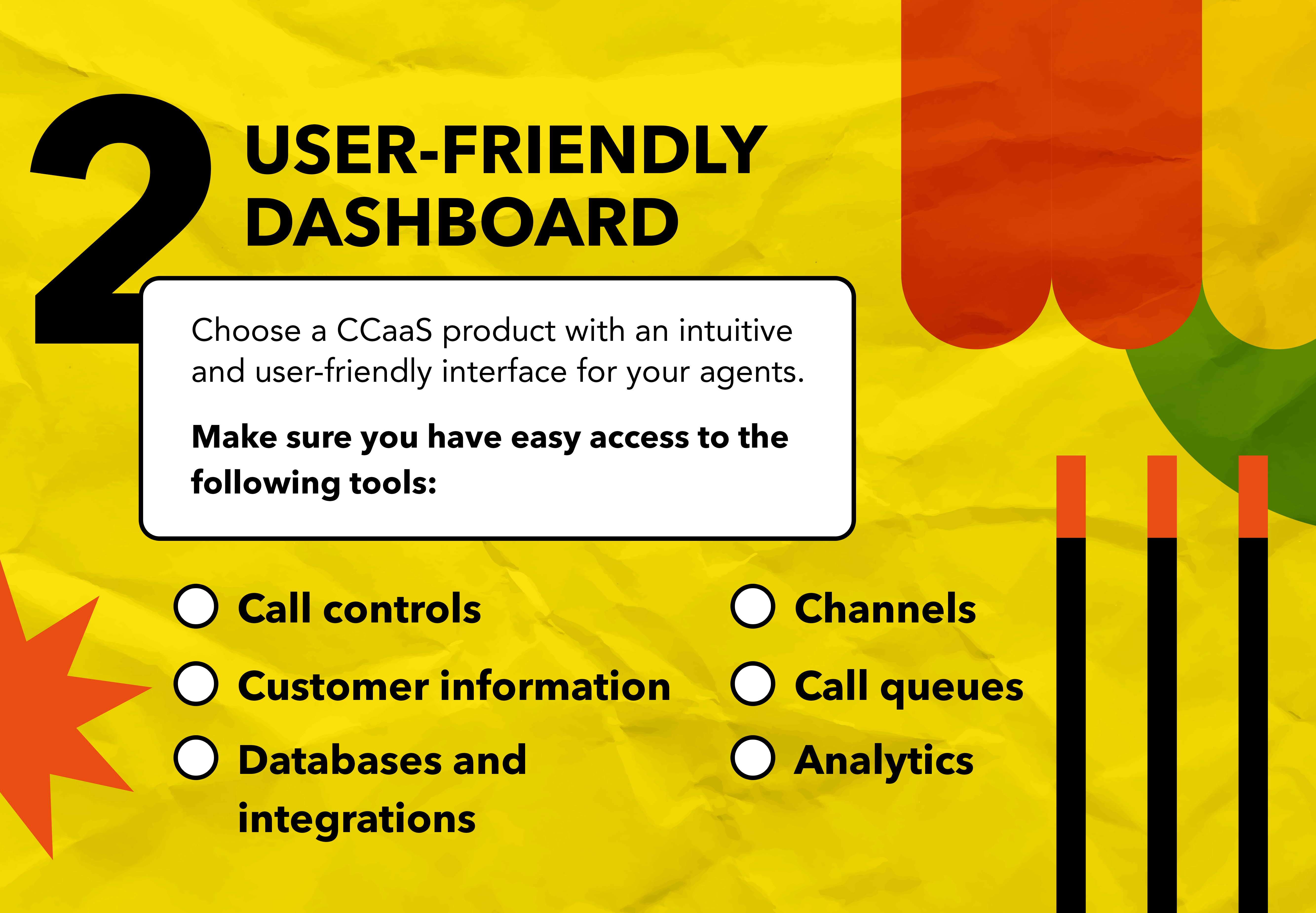 Contact center software requirements checklist - user friendly dashboard