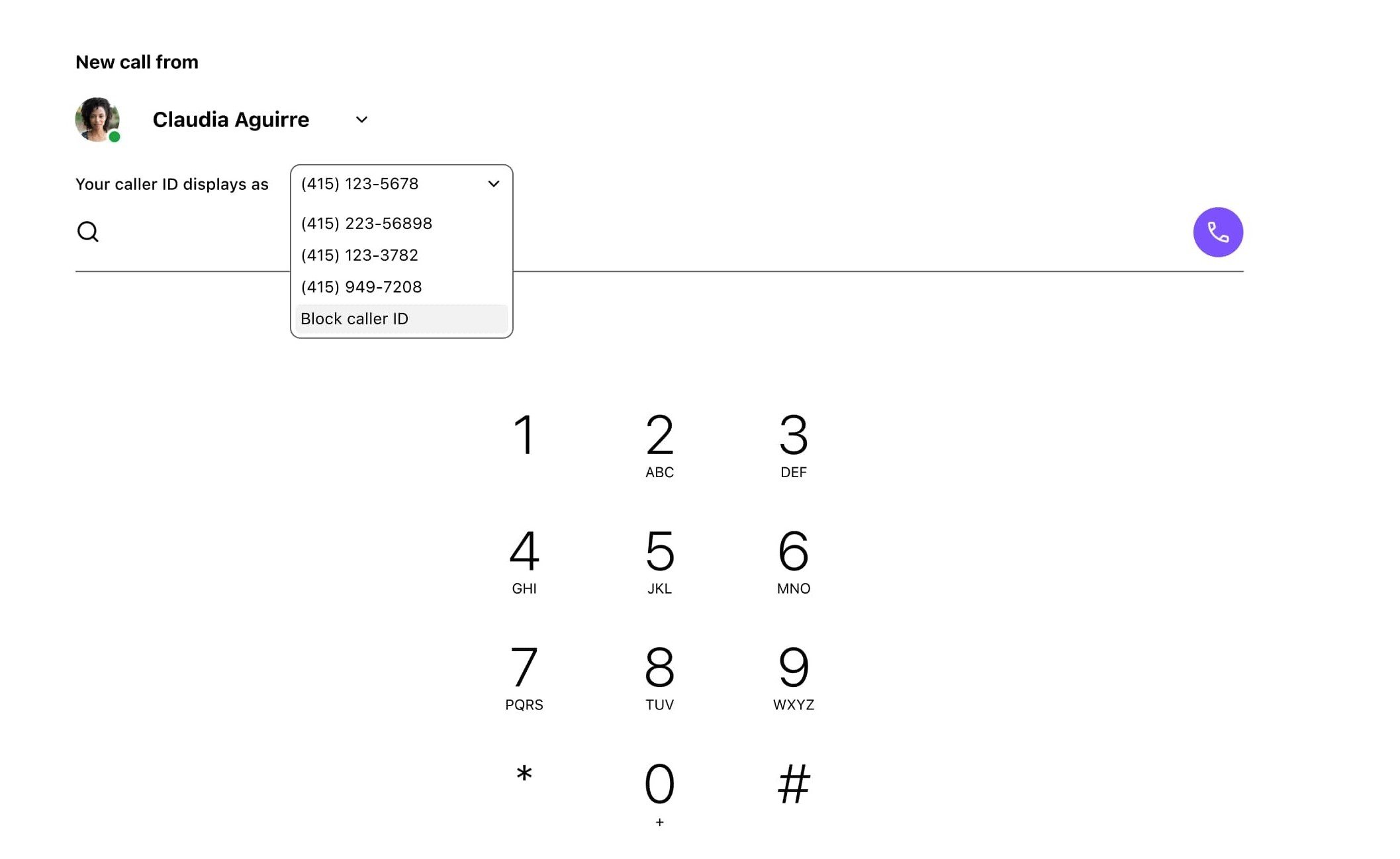 Dialpad Call Masking