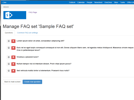 FAQ Page