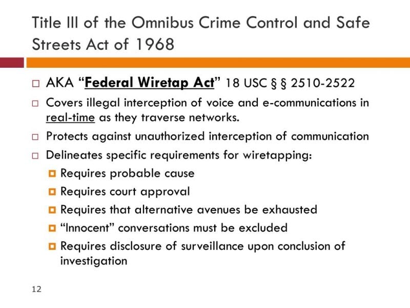 Federal Call Recording Laws