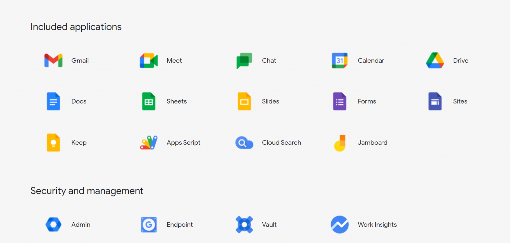 Google Workspace features