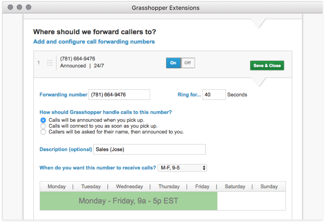 Grasshopper Extension Forwarding