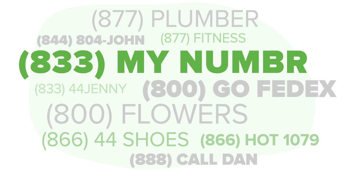 Grasshopper custom numbers - vanity, local, toll free