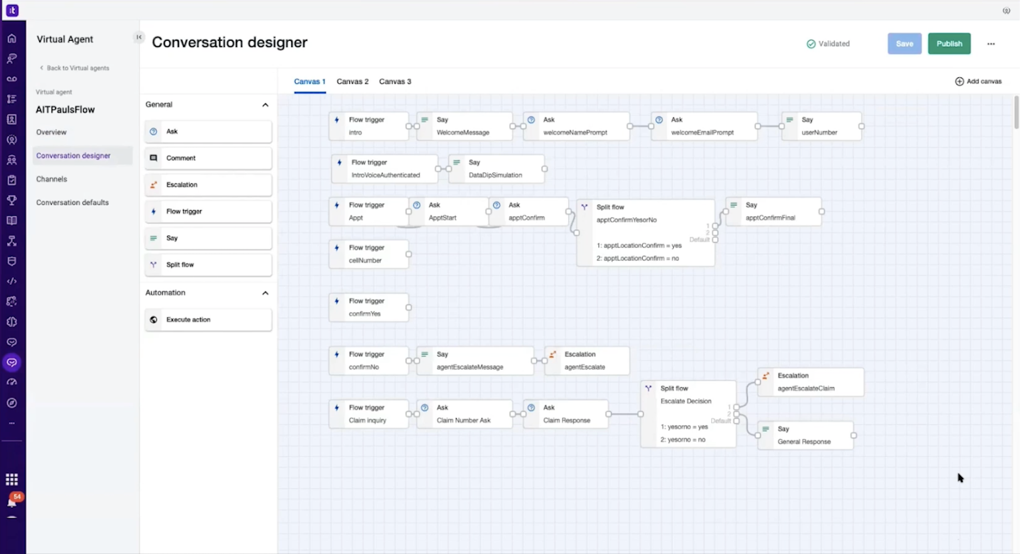 IVR conversation designer talkdesk