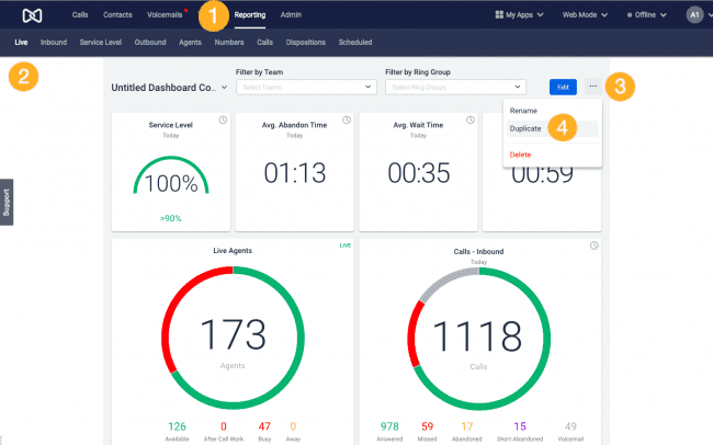 MiCloud Connect CX Live Dashboard Overview