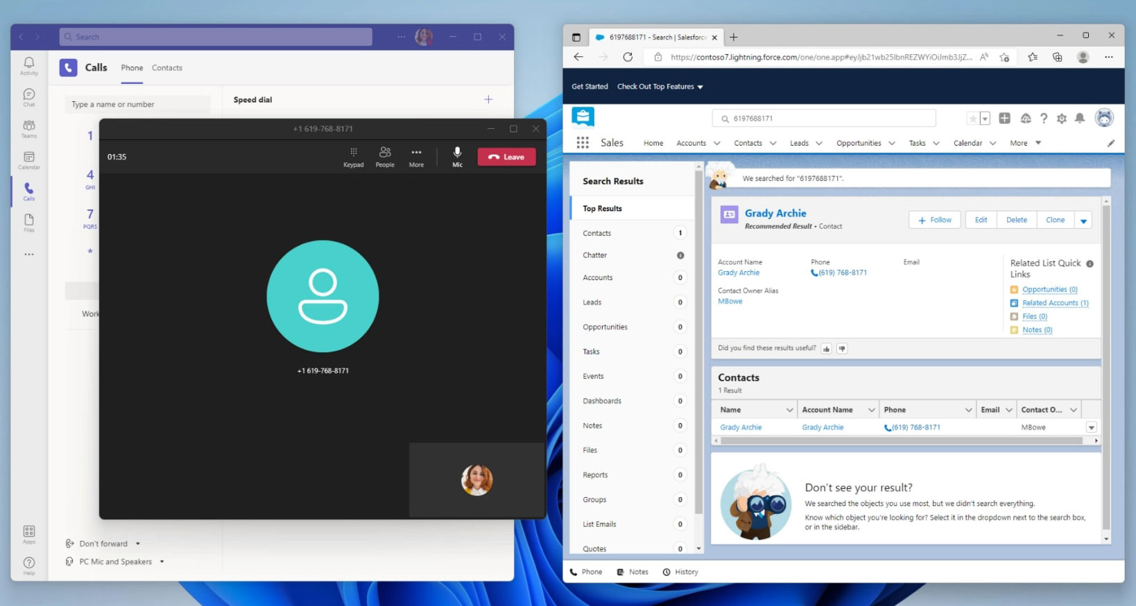 Microsoft Teams Phone CRM Integration