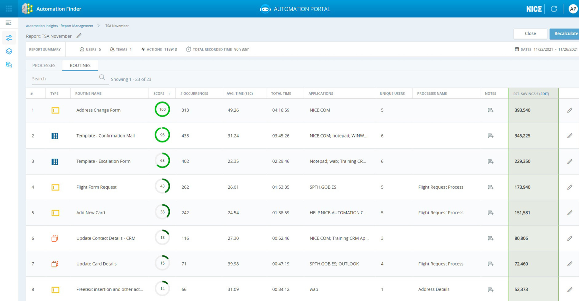 NICE CXone NEVA Automation Finder