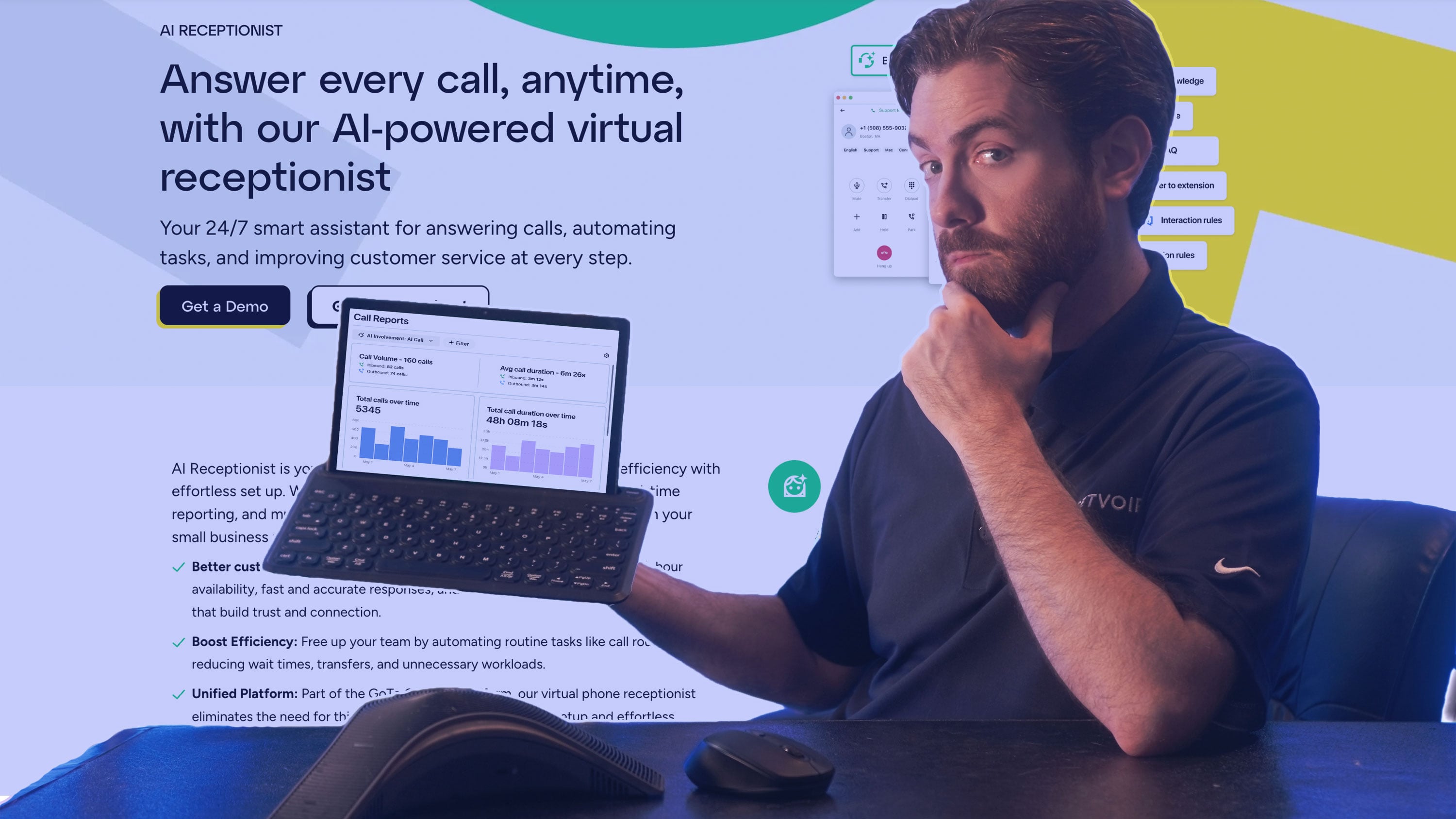 Nate Reviews GoTo Connect AI Receptionist