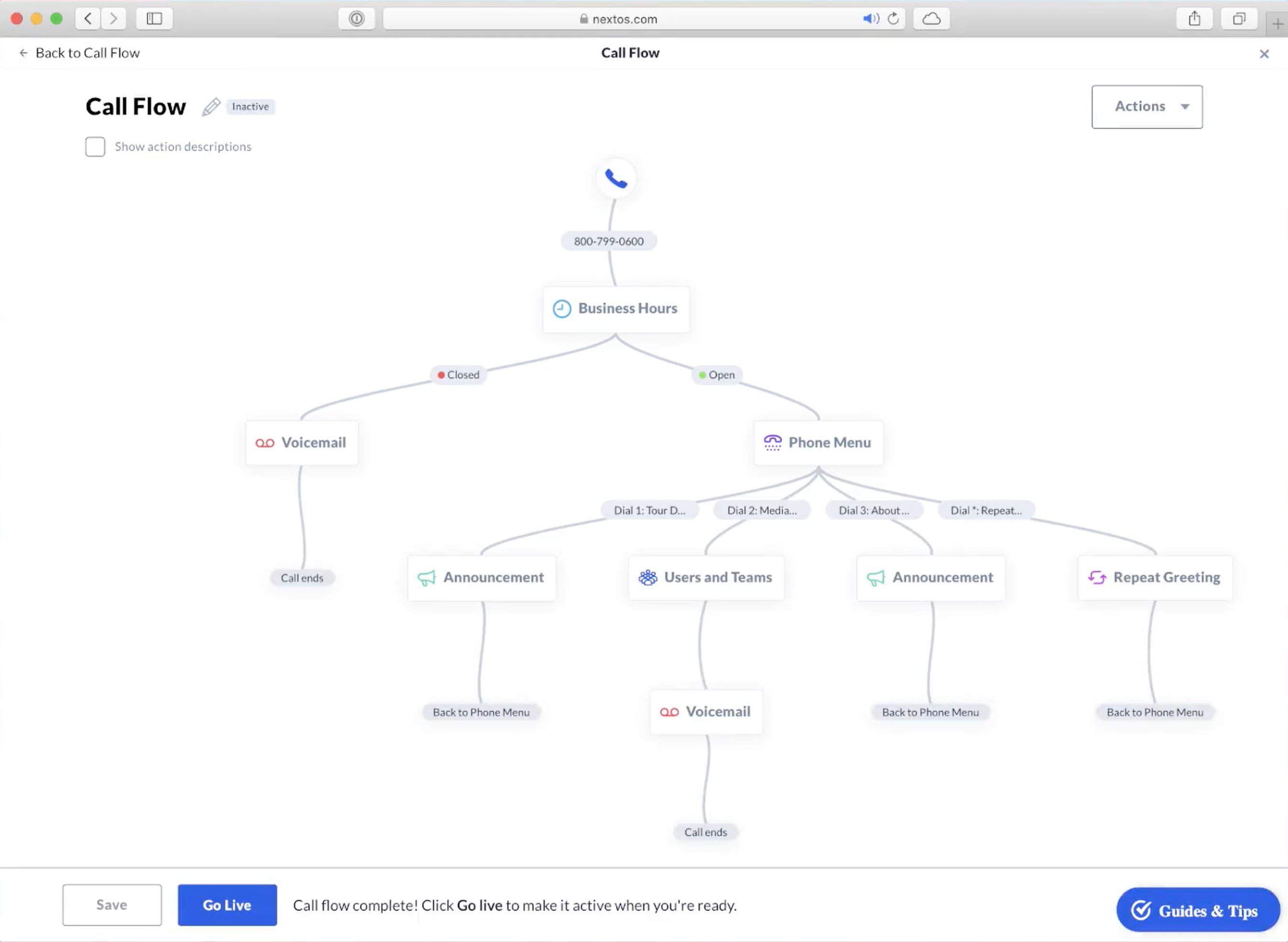 Nextiva Call Flow Designer