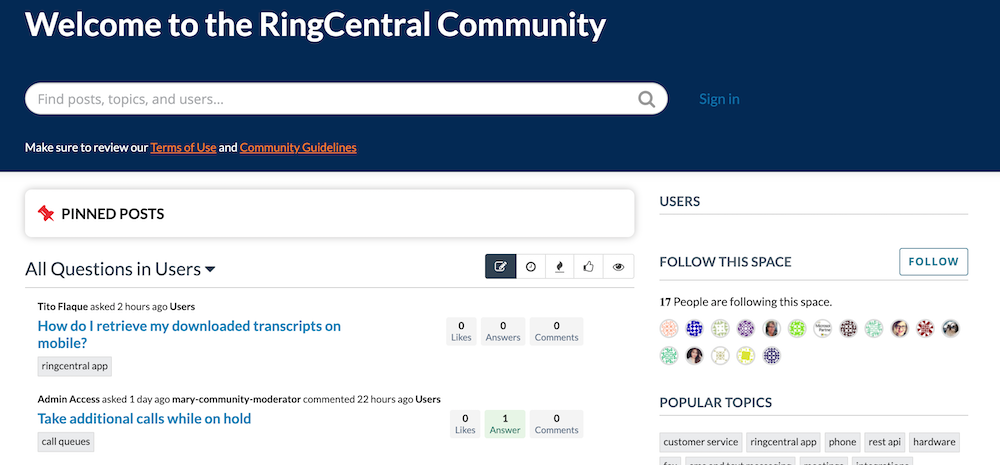RingCentral Community