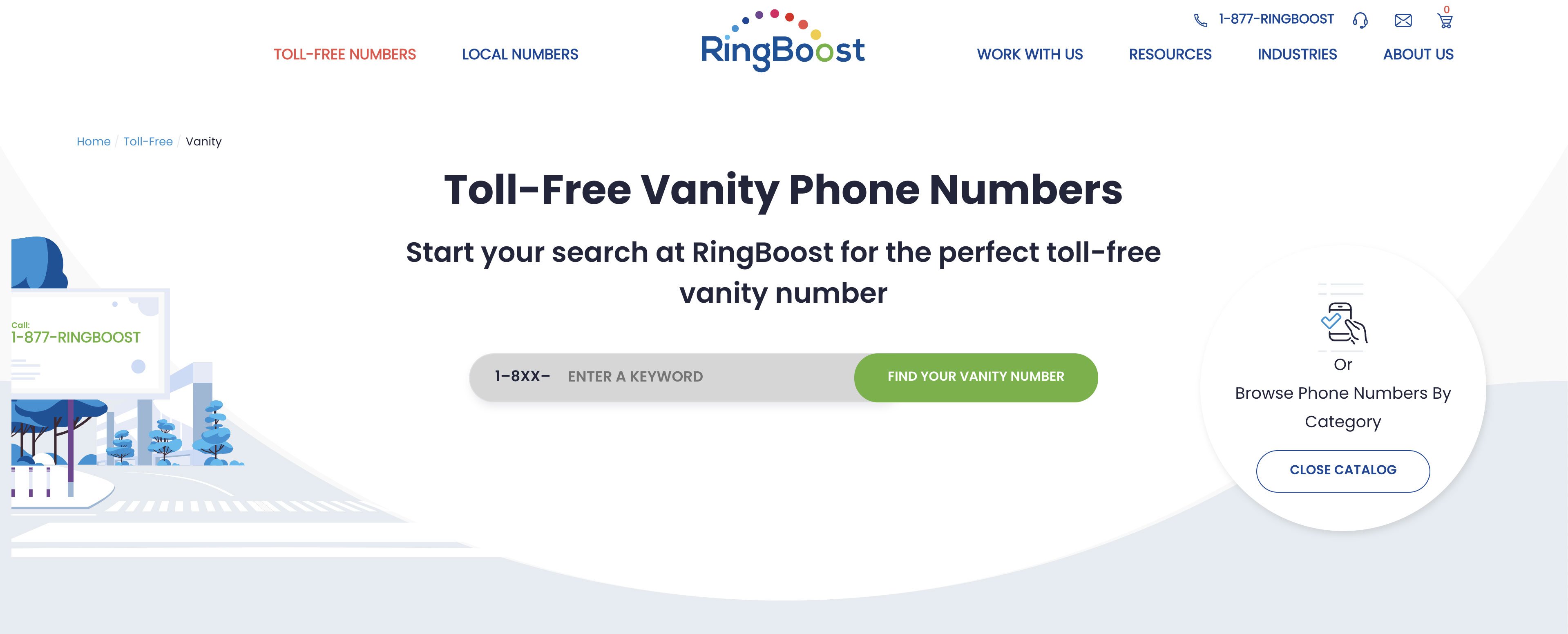 RingBoost vanity numbers