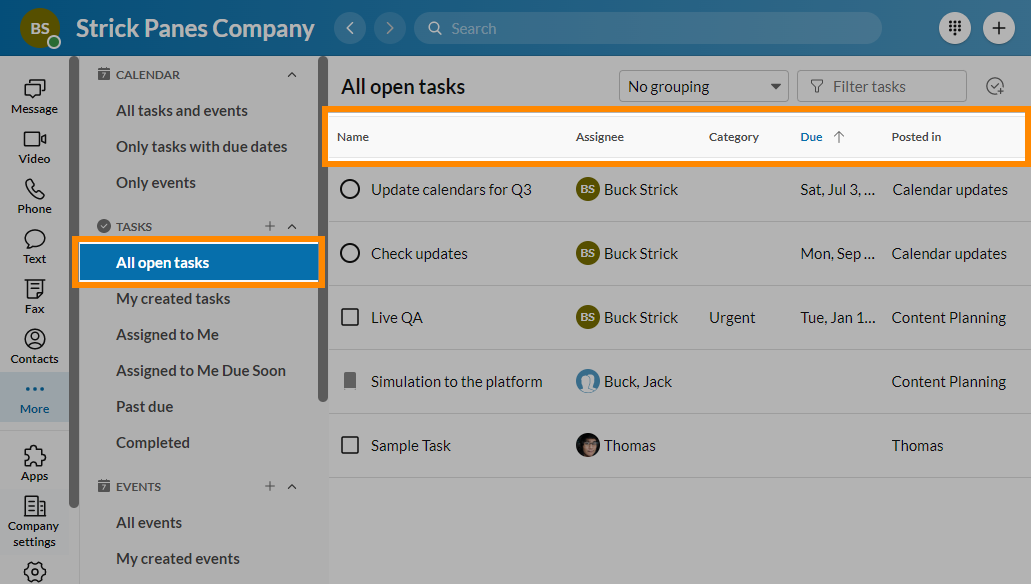 RingCentral Task Management