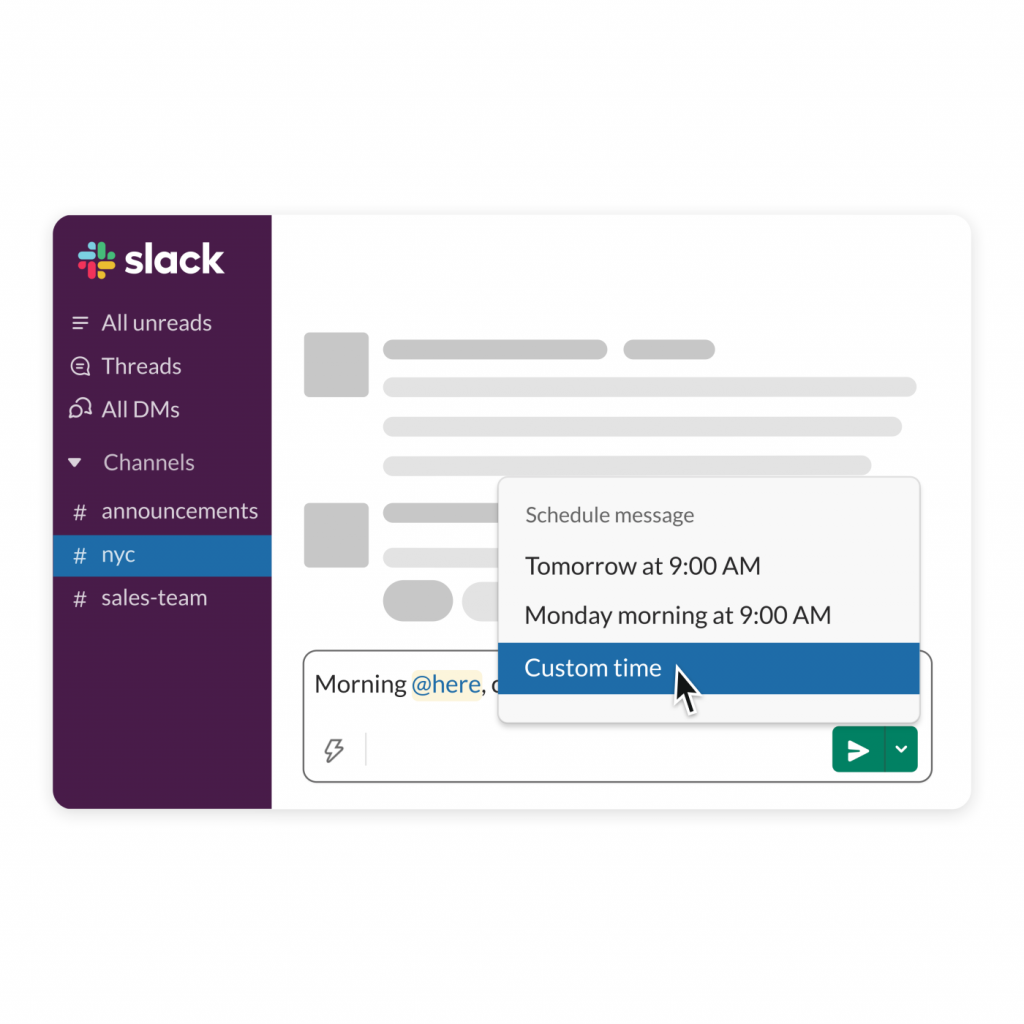 Slack Scheduled Send