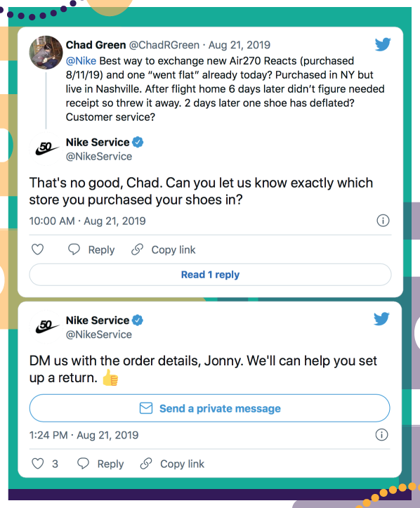 connect with customers on social media