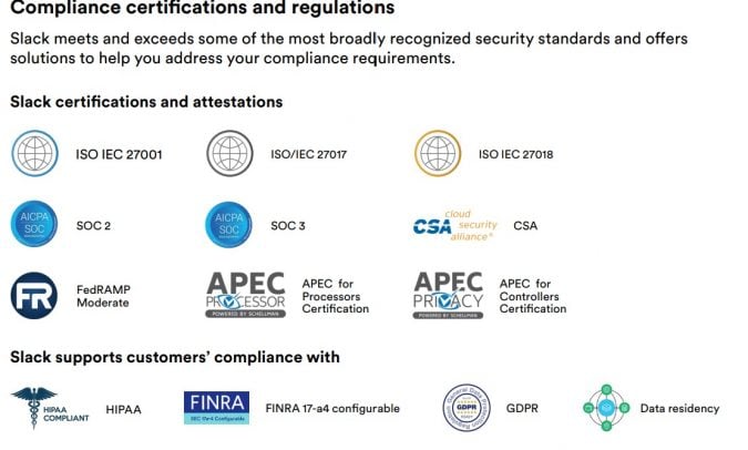 Slack Compliance and Security