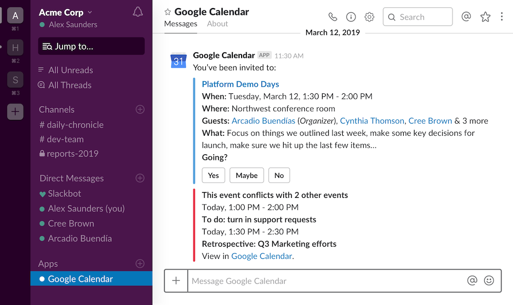 Google Calendar And Slack Integration Jacki Rhodia