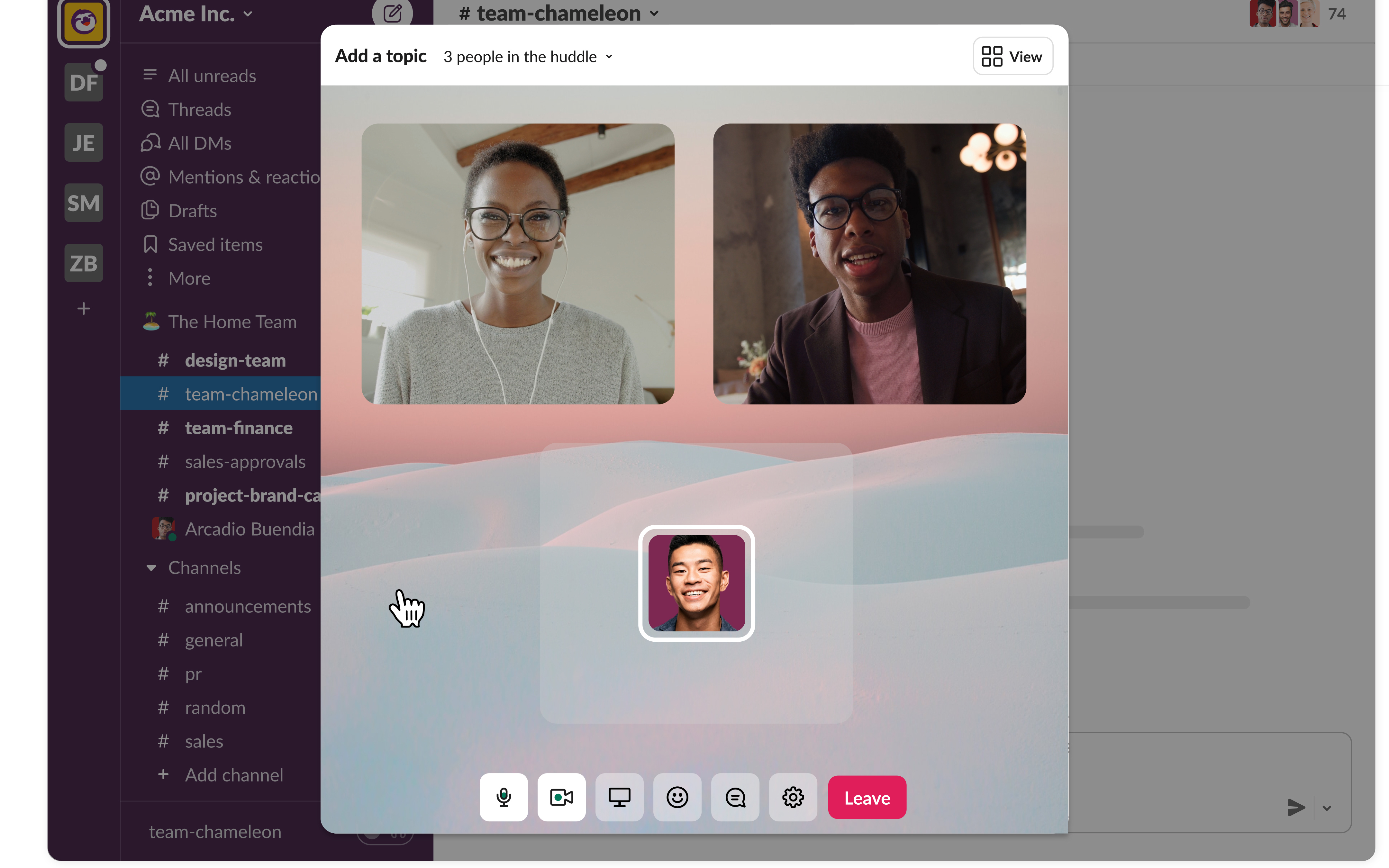 Slack Huddles Video and Audio