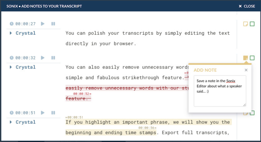 Sonix Transcription Software