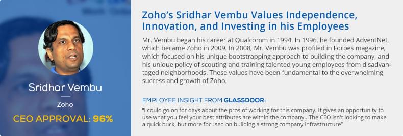 Sridhar Vembu, CEO of Zoho Sridhar Vembu, CEO of Zoho