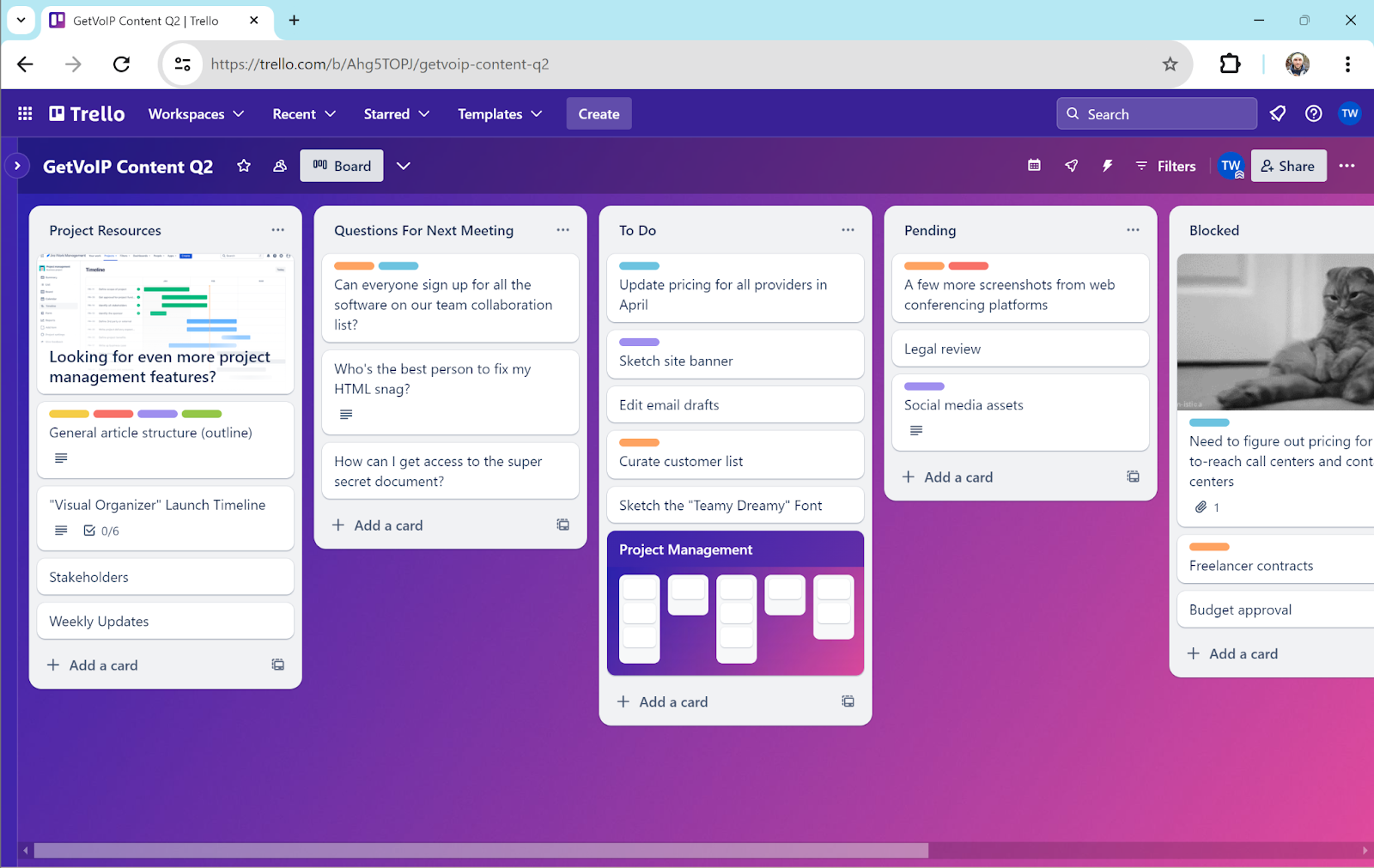 Trello review by GetVoIP