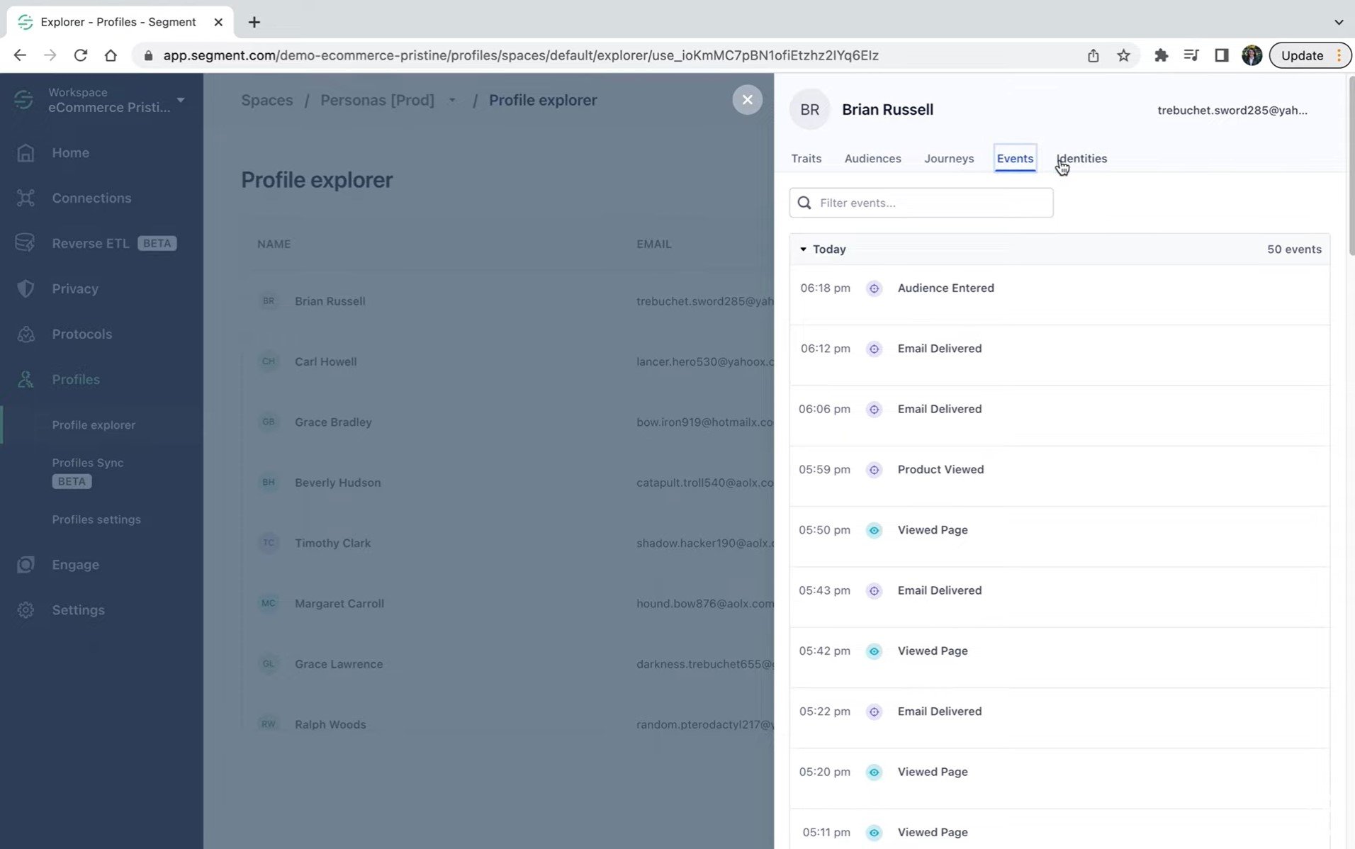 Twilio Segment Interface