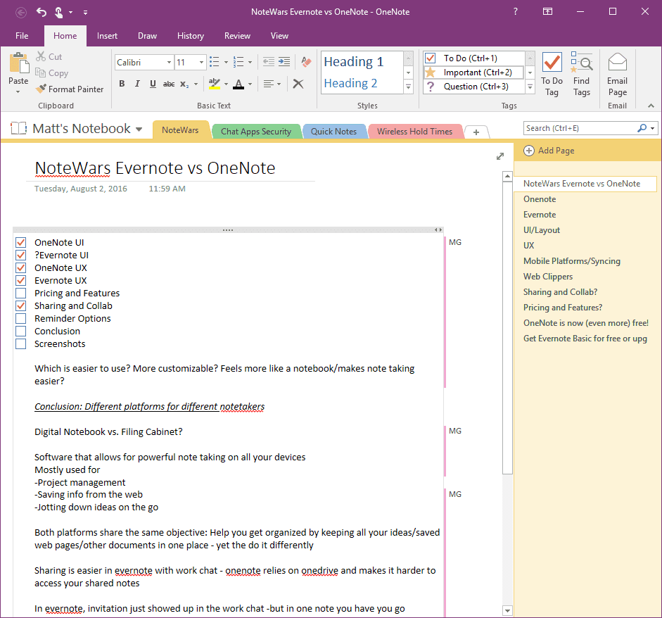 onenote notebook