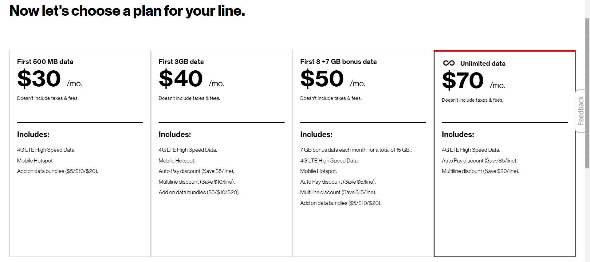 verizon phone plans and cost