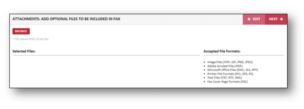 intermedia fax upload application