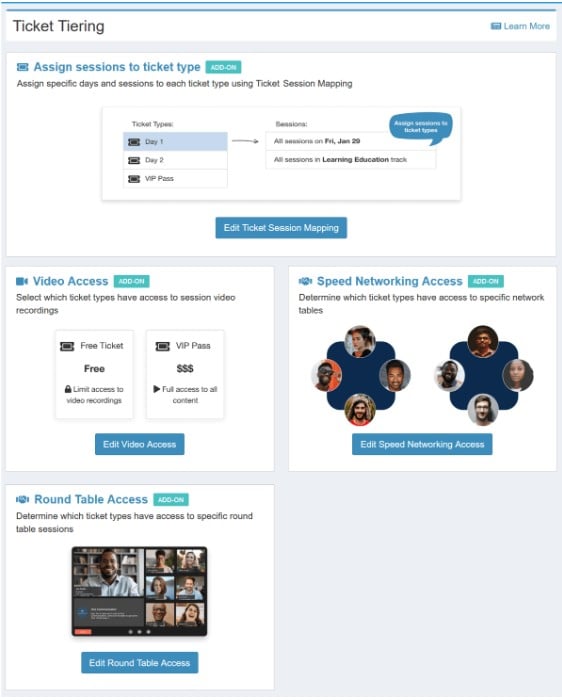 Whova Ticket Tiers