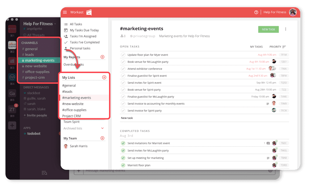 Workast Slack Integration