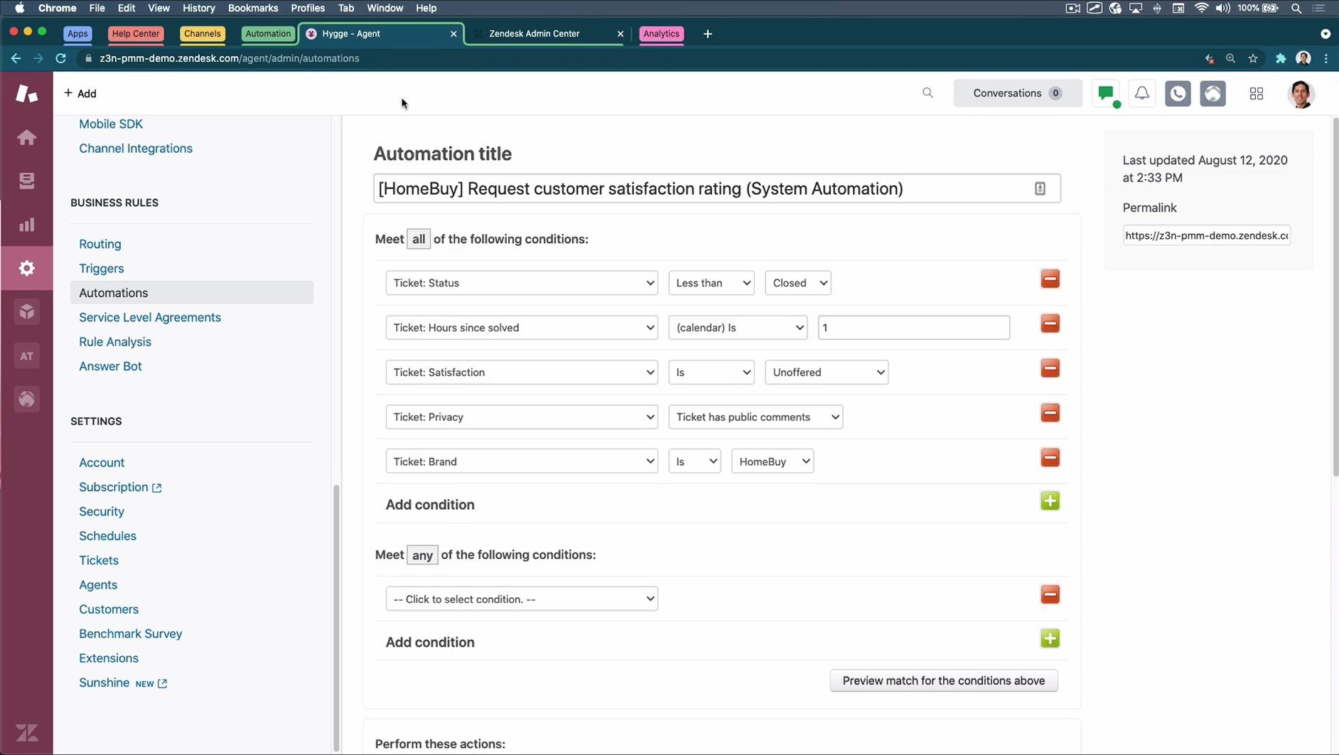 Zendesk Automations