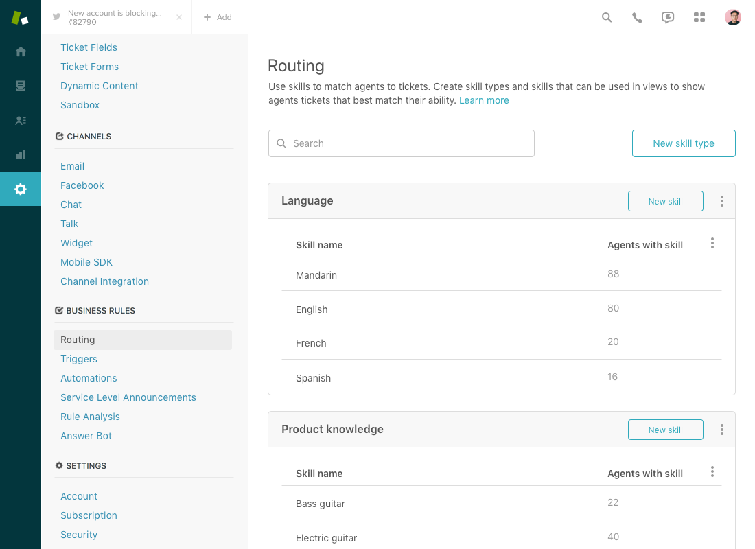 Zendesk Talk Routing