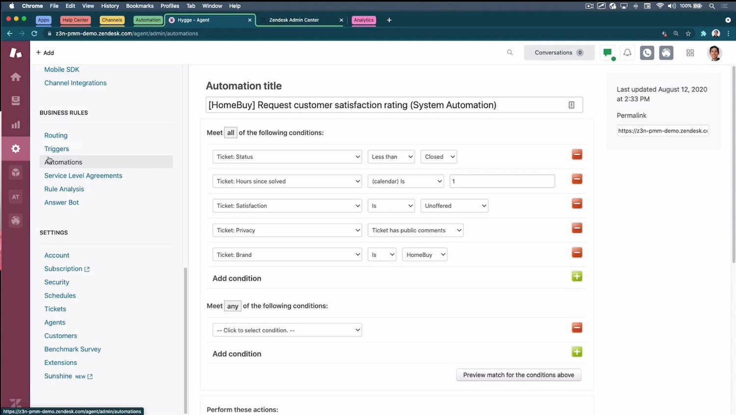 Zendesk Automations
