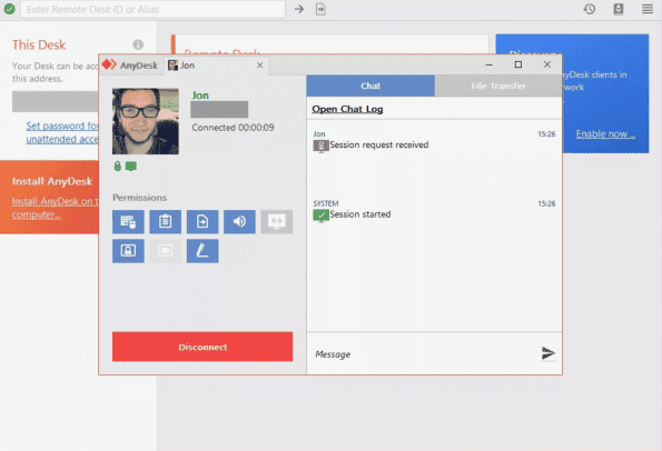 AnyDesk Interface