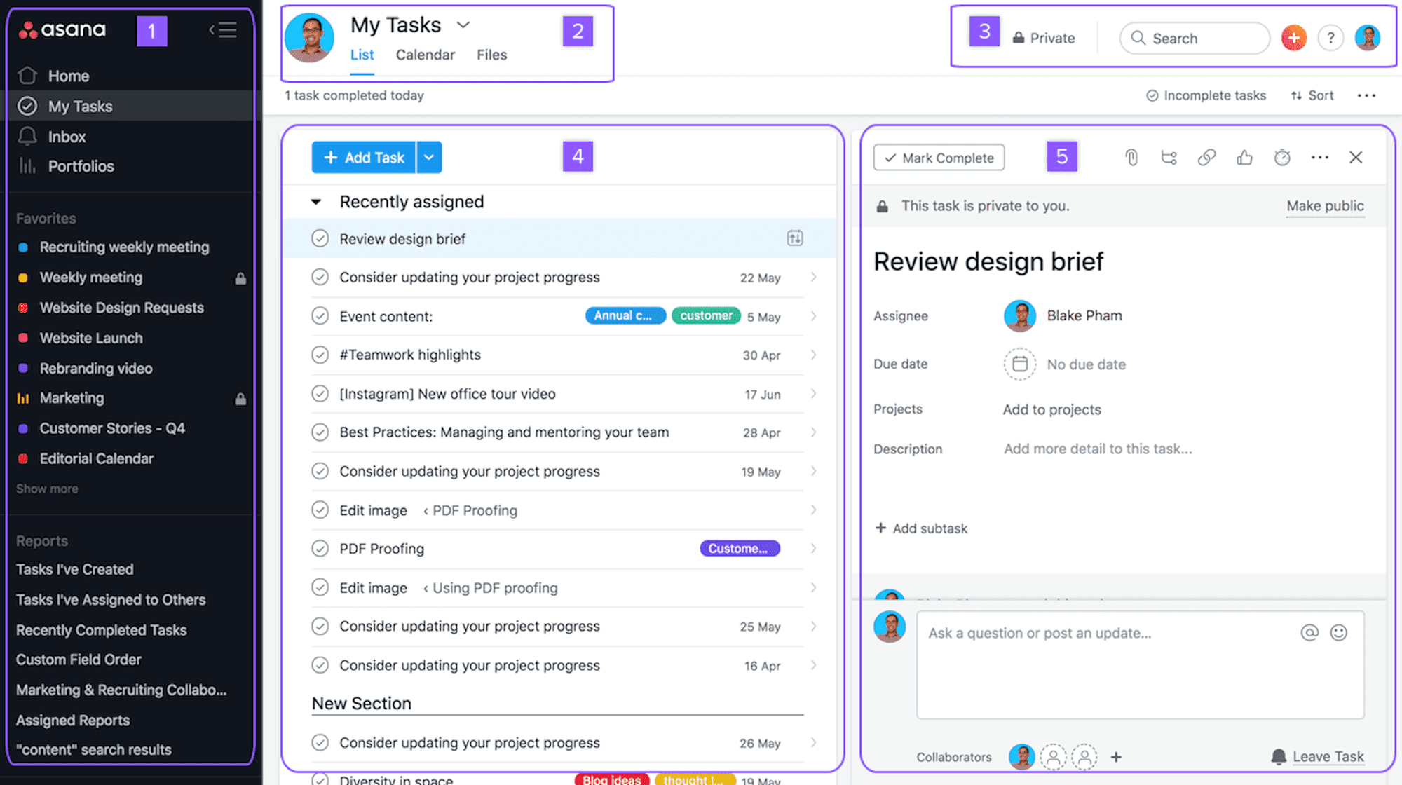 asana roadmap board view