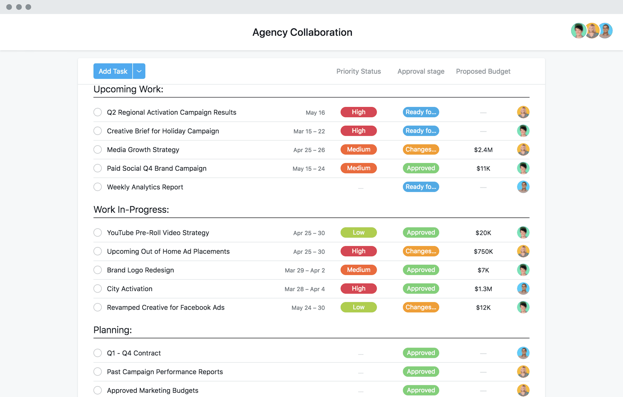 assignment task example