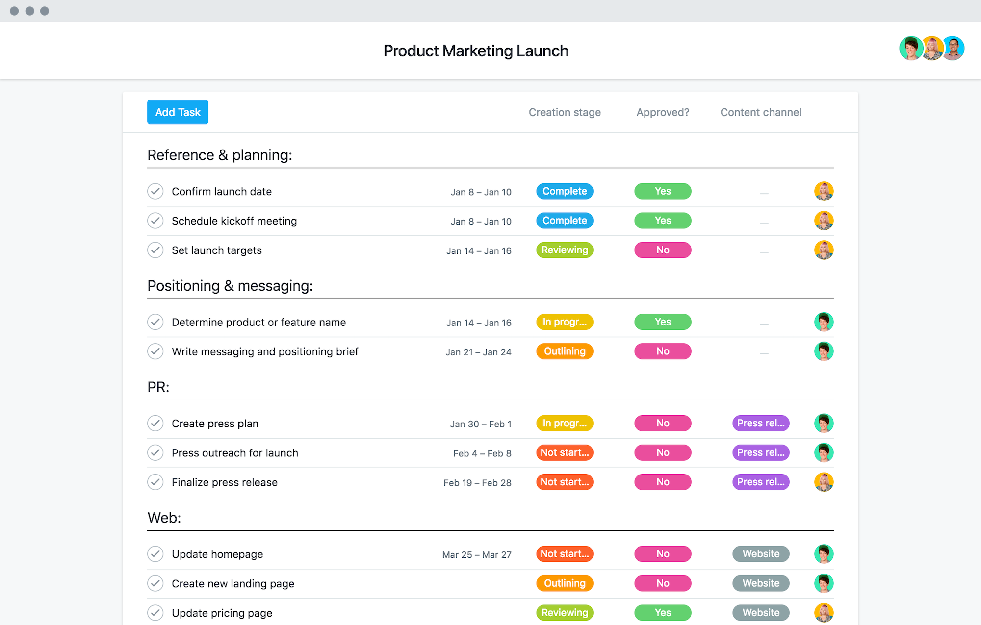 Asana Marketing Calendar Template Nesta Adelaide