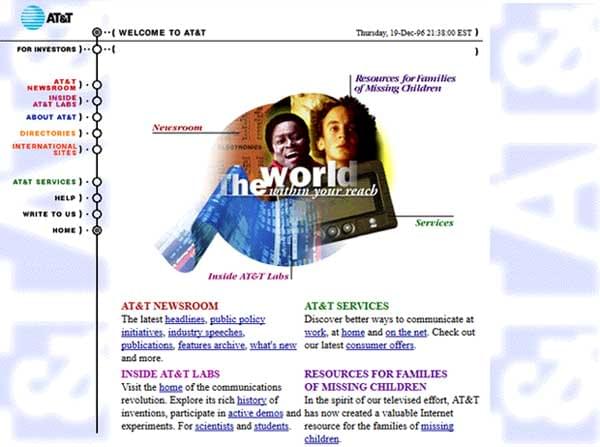 AT&T Website December 19,1996 