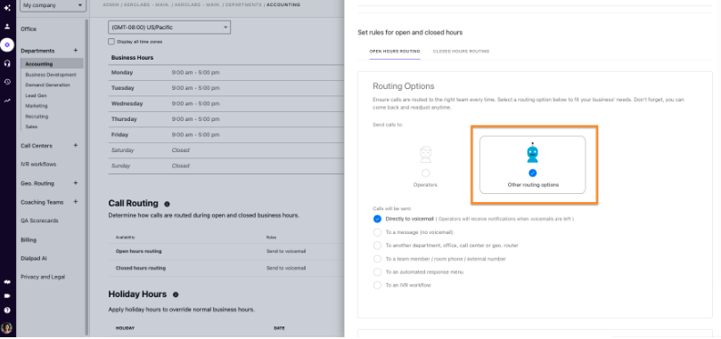 dialpad auto attendant 1