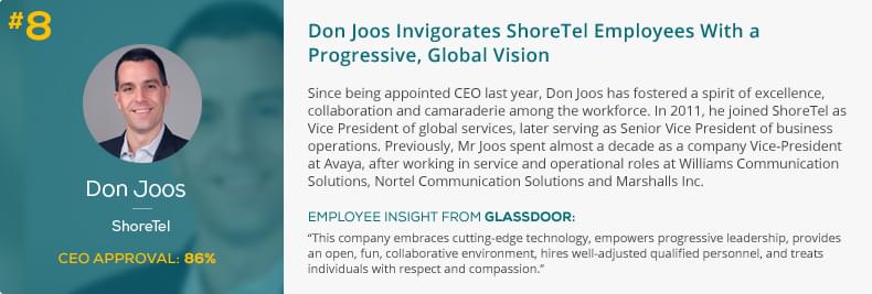 Don Joos Invigorates ShoreTel Employees With a Progressive, Global Vision 