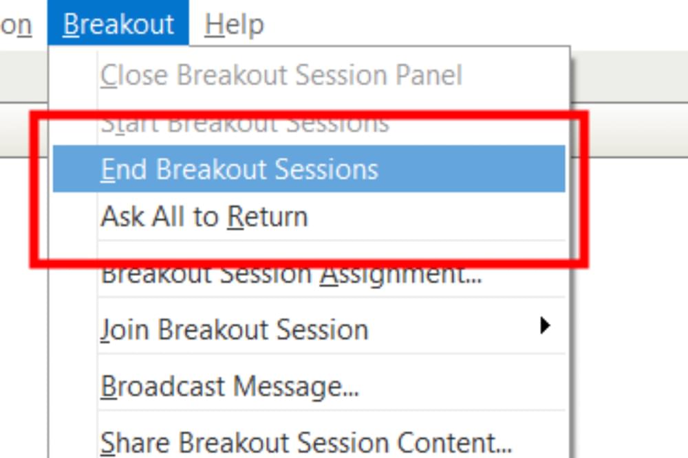 End Breakout Session