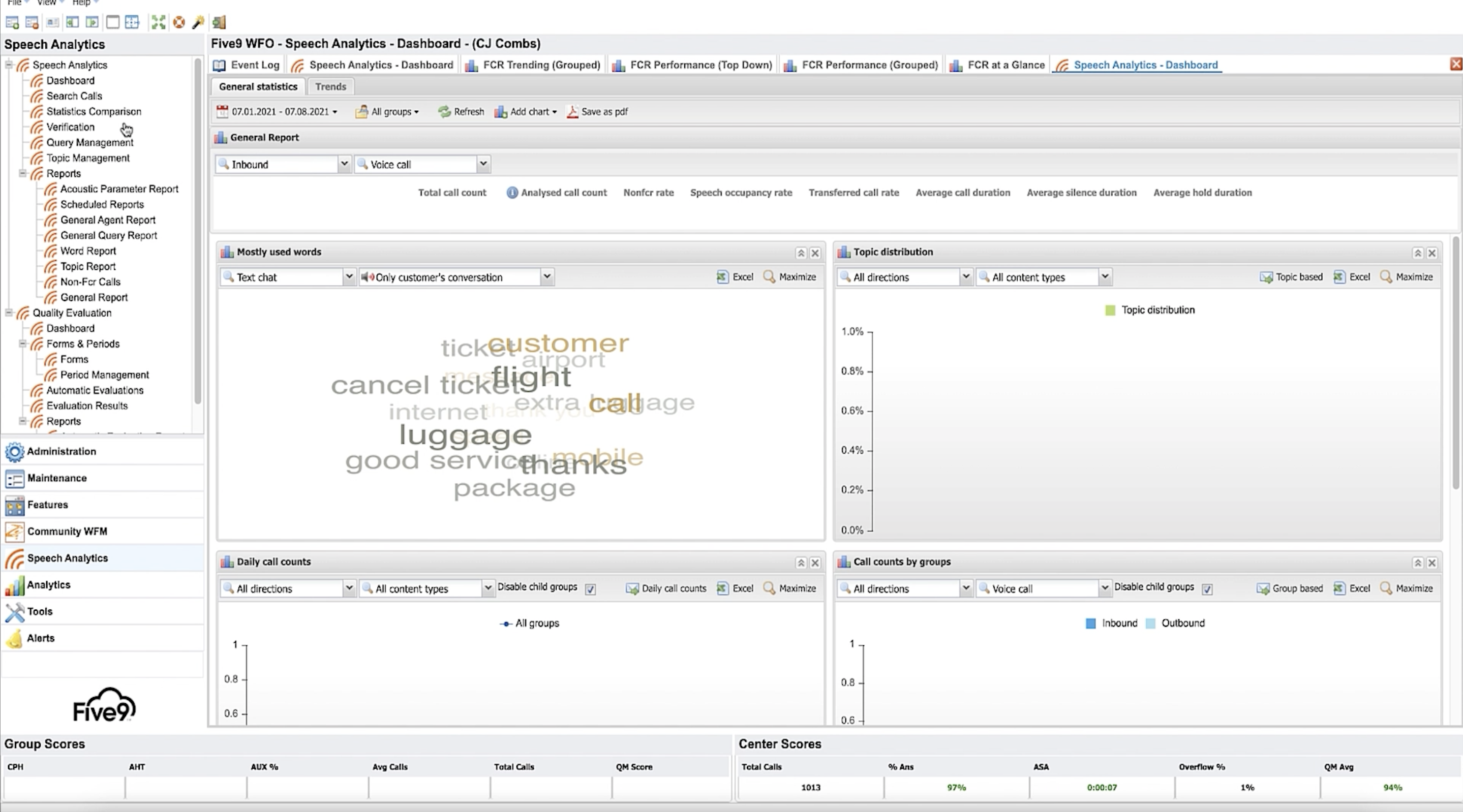 five9 speech analytics