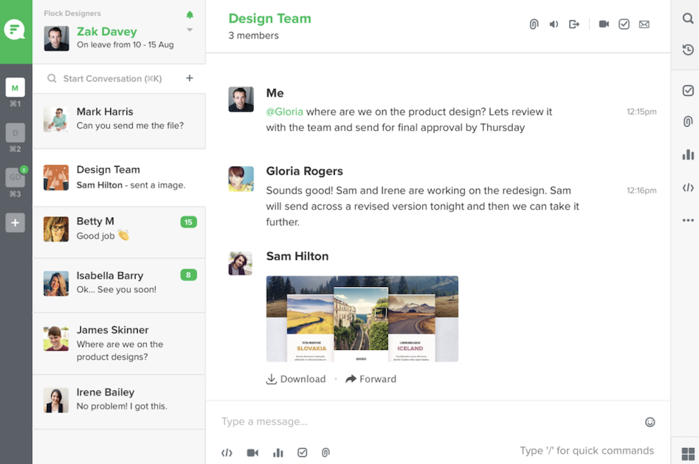 Flock chat